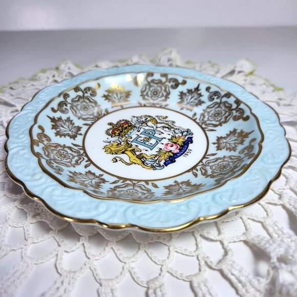 Paragon Bone China Dish Queen Elizabeth & Prince Philip St. Lawrence Sea… - Picture 5 of 8